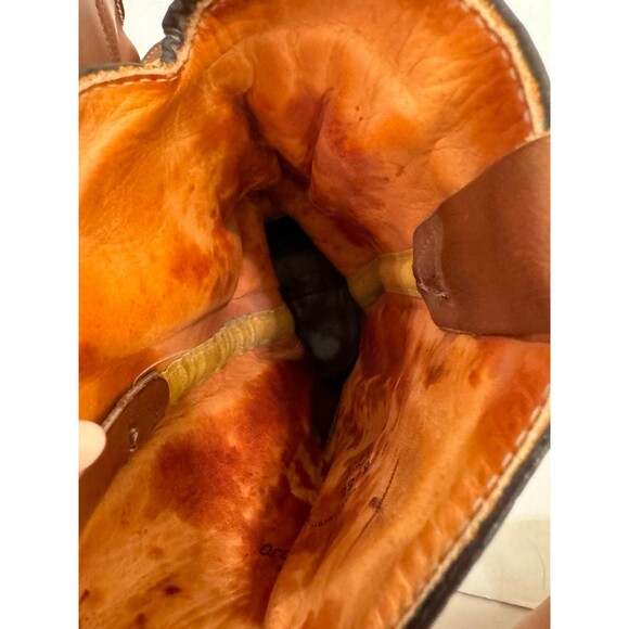 Vintage Nitro Tan Leather Western Cowboy Stitched Boot Men 8 Steel Toe Insulated - Picture 11 of 11